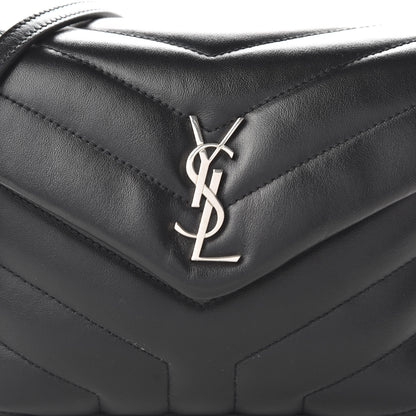 Saint Laurent Calfskin Y Quilted Monogram Toy Loulou Crossbody Bag Black 9 of 9