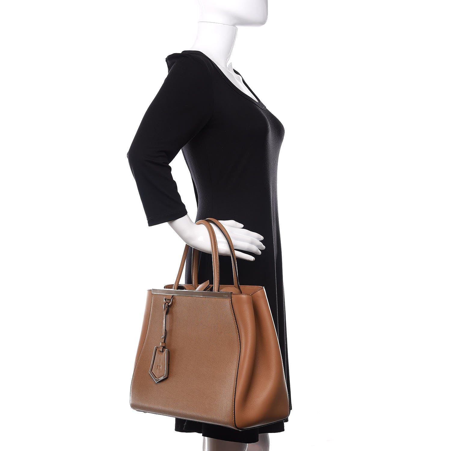 Fendi Vitello Elite Regular 2Jours Tote Orzo 3 of 11