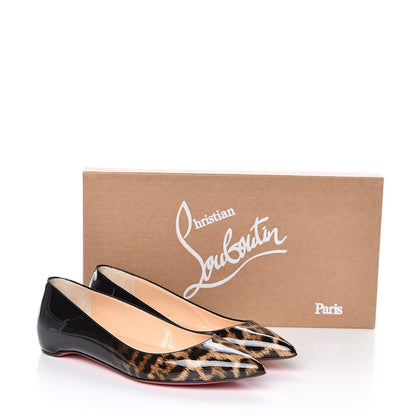 Christian Louboutin Patent Degrade Leopard Pigalle Follies Flats 37.5 Leopard Black 8 of 8