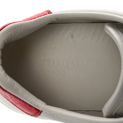 Gucci Calfskin Ayers Bee Embroidered Womens Ace Sneakers 36 White Green 8 of 10