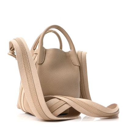 Loro Piana Grained Calfskin Micro Bale Bag Light Mastic 3 of 9