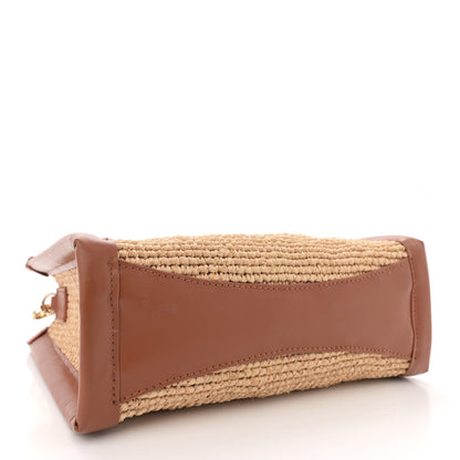 Christian Louboutin Raffia Calfskin Mini By My Side Tote Natural Cuoio 4 of 14