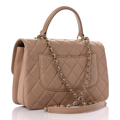 Chanel Lambskin Quilted Medium Trendy CC Flap Dual Handle Bag Beige 3 of 12