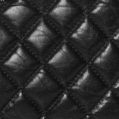 Chanel Aged Calfskin Quilted Medium Reissue Cosmetic Case So Black 8 of 10