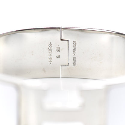 Hermes Enamel Wide Clic Clac H Bracelet GM White 4 of 5
