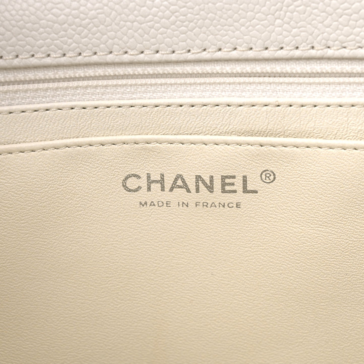 Caviar Quilted Maxi Single Flap White