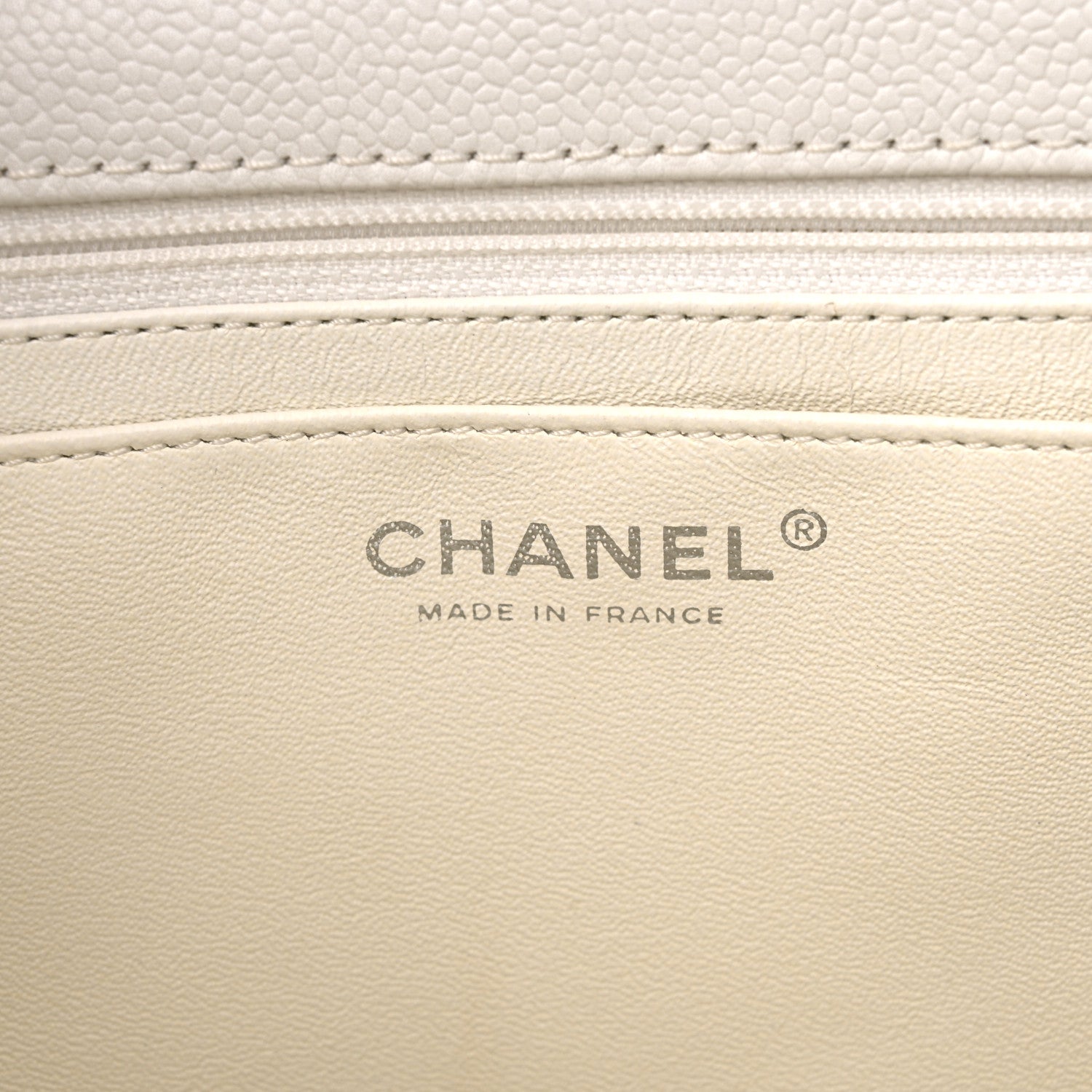 Chanel Caviar Quilted Maxi Single Flap White 6 of 17