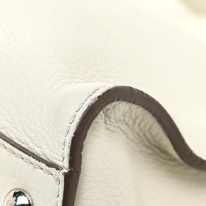 Fendi Calfskin Fur Monster Eyes Large Peekaboo Iconic Satchel White 21 of 27