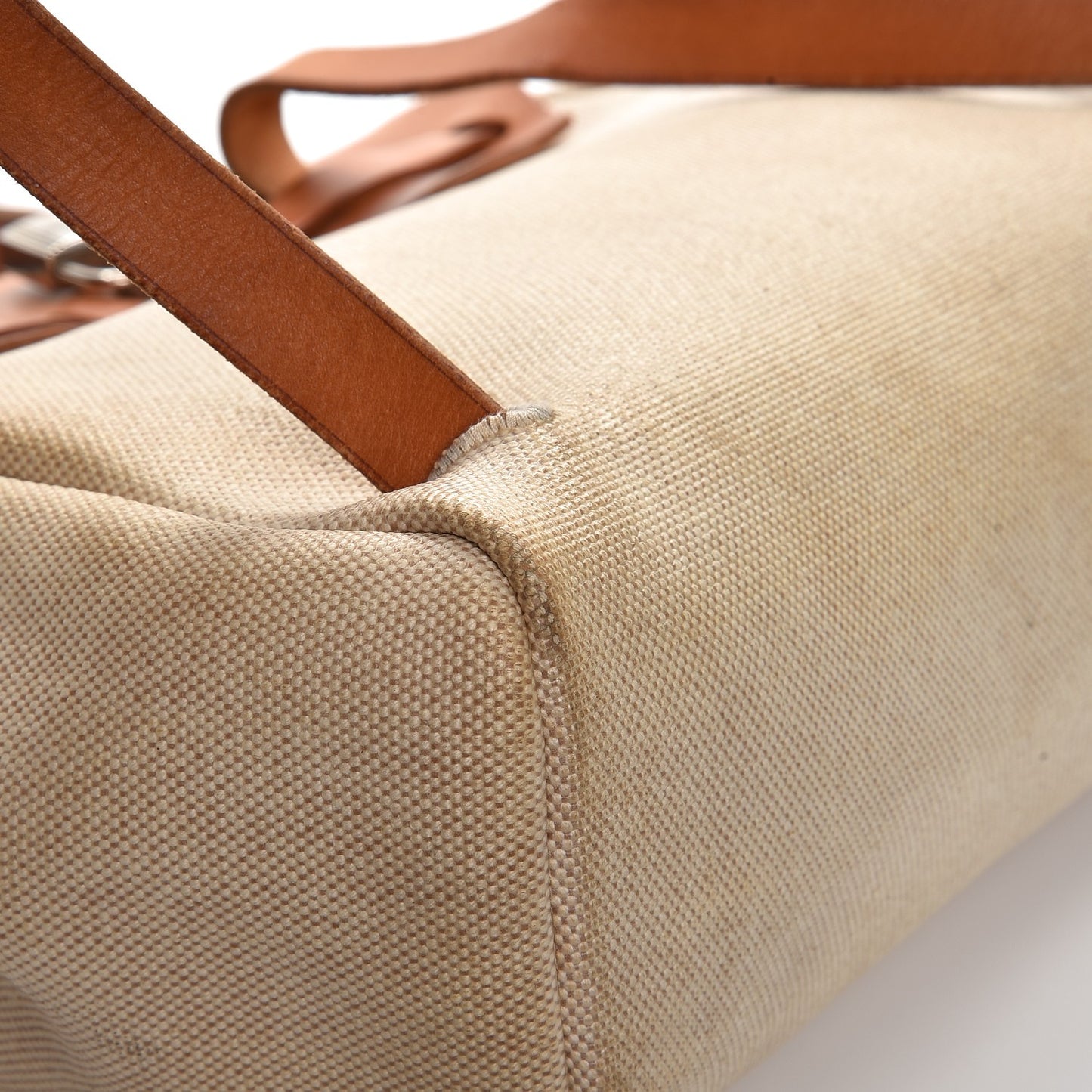 Toile Vache Calfskin Herbag 30 PM Backpack Natural