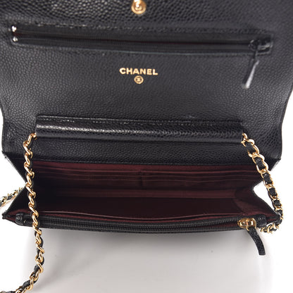 Chanel Caviar Quilted Wallet On Chain WOC Black 5 of 11