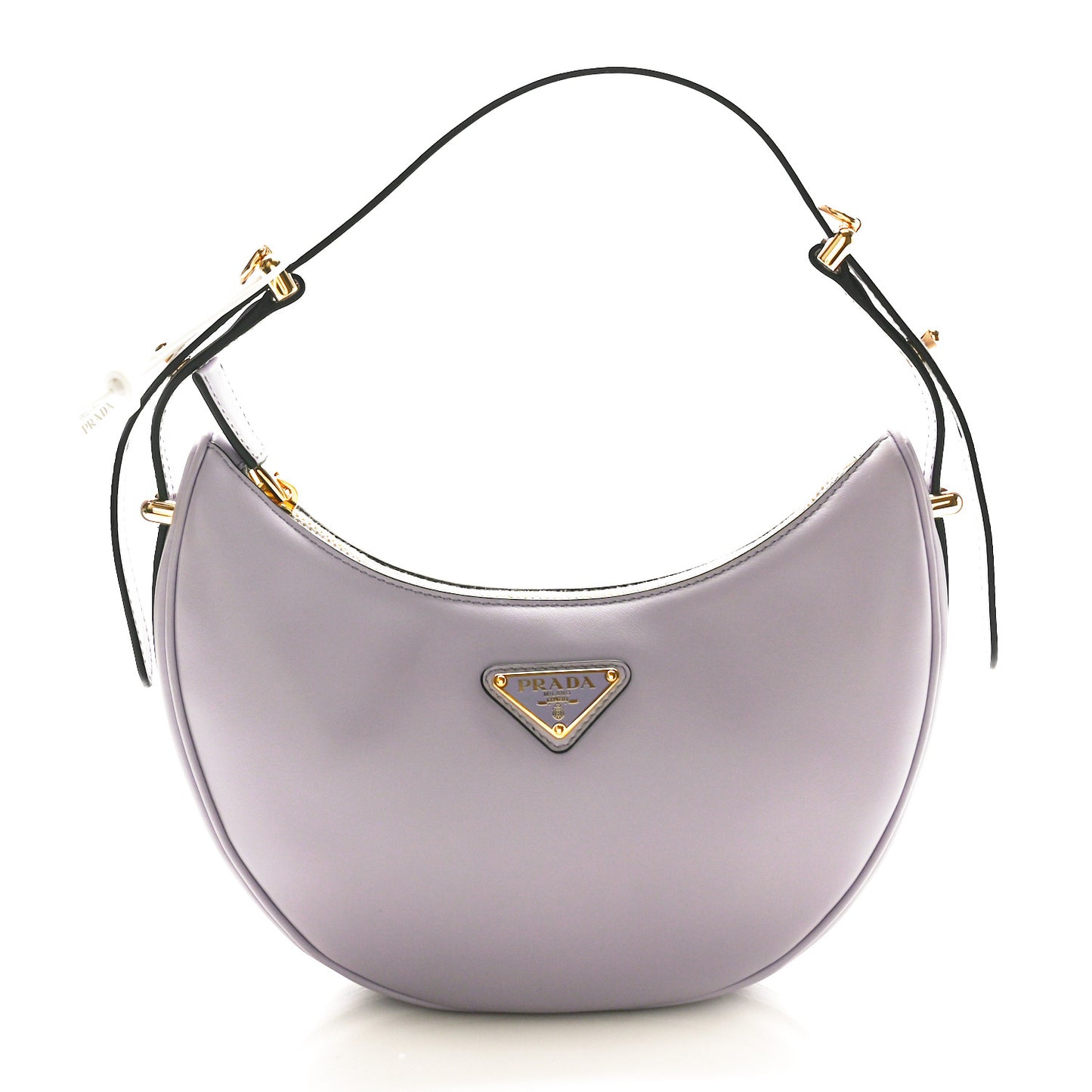 Soft Calfskin Arque Shoulder Bag Glicine