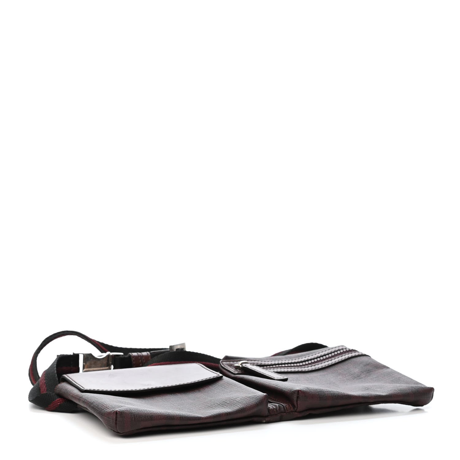 Fendi Zucca Spalmati Belt Bag Bordeaux Bulgaro 3 of 5
