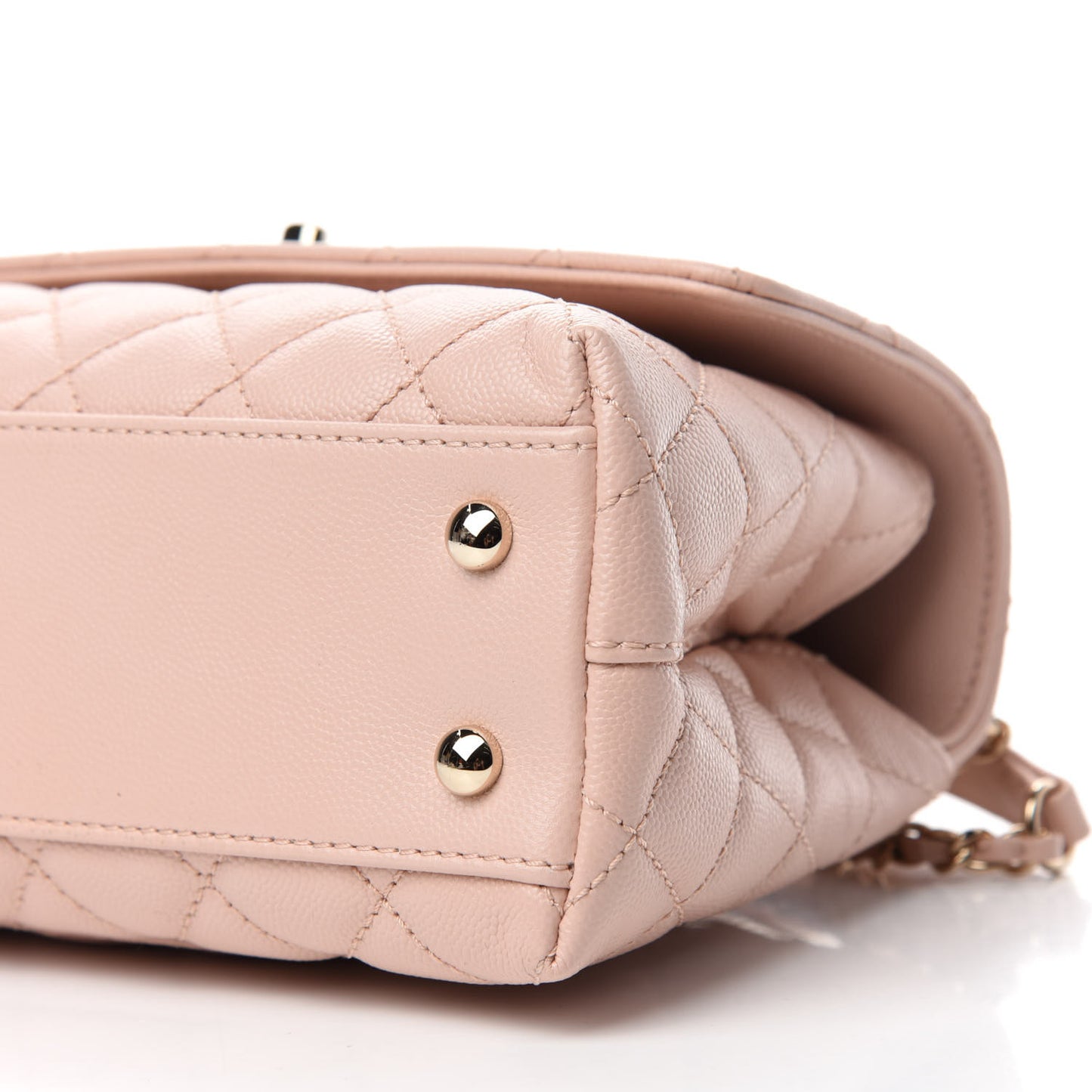 Caviar Quilted Mini Coco Handle Flap Light Pink