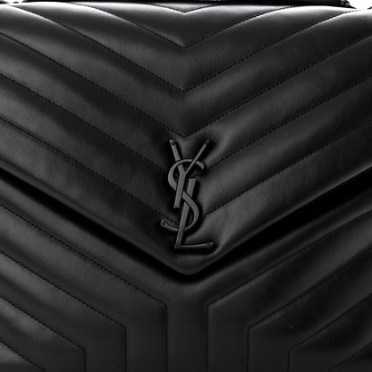Saint Laurent Calfskin Y Quilted Monogram Monochrome Large Loulou Chain Satchel Black 8 of 12