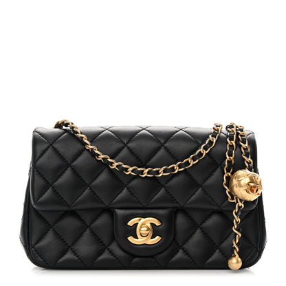 Chanel Lambskin Quilted Mini Rectangular Pearl Crush Flap Black 1 of 13