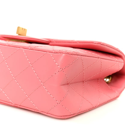 Chanel Aged Calfskin Quilted 2.55 Reissue Mini Flap Pink 11 of 12