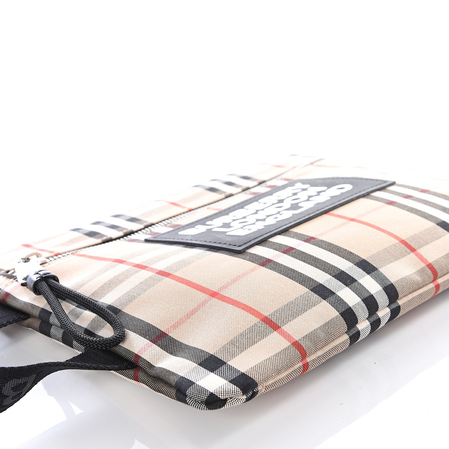 Burberry Nylon Vintage Check Logo Print Portrait Pouch Archive Beige 6 of 10