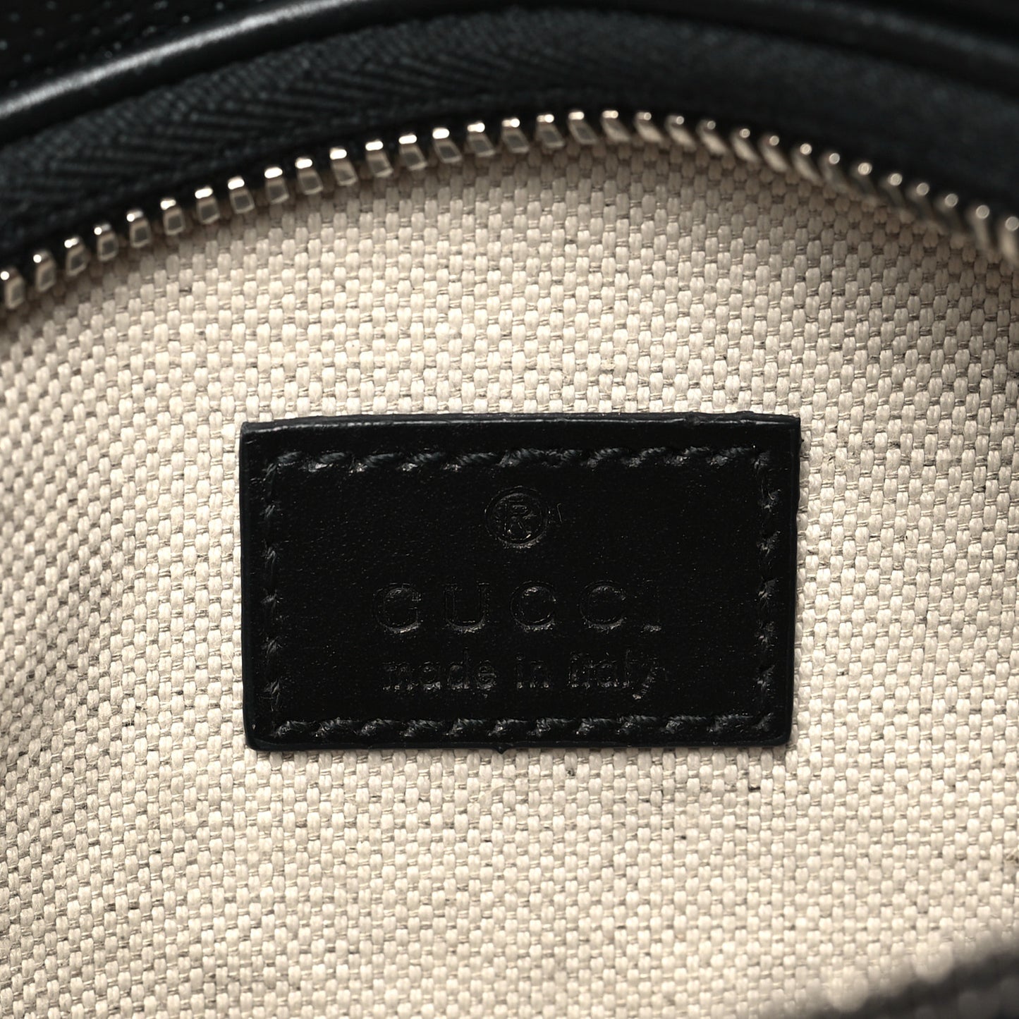 Calfskin GG Tennis Embossed Belt Bag Black