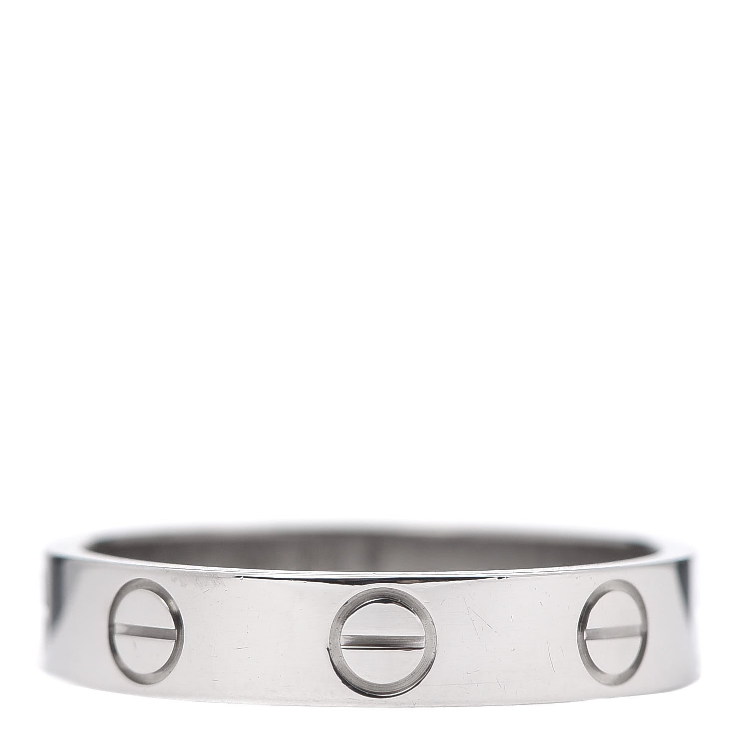 Cartier 18K White Gold 3.5mm LOVE Wedding Band Ring 50 5.25 3 of 6