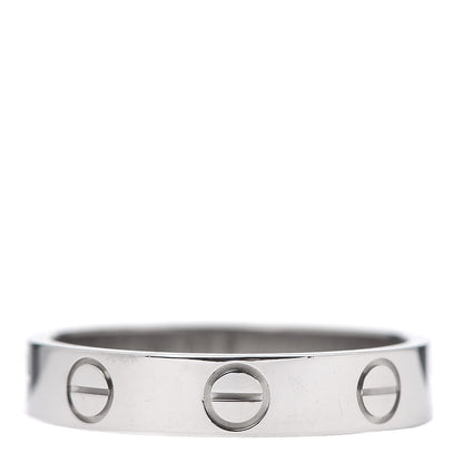 Cartier 18K White Gold 3.5mm LOVE Wedding Band Ring 50 5.25 3 of 6