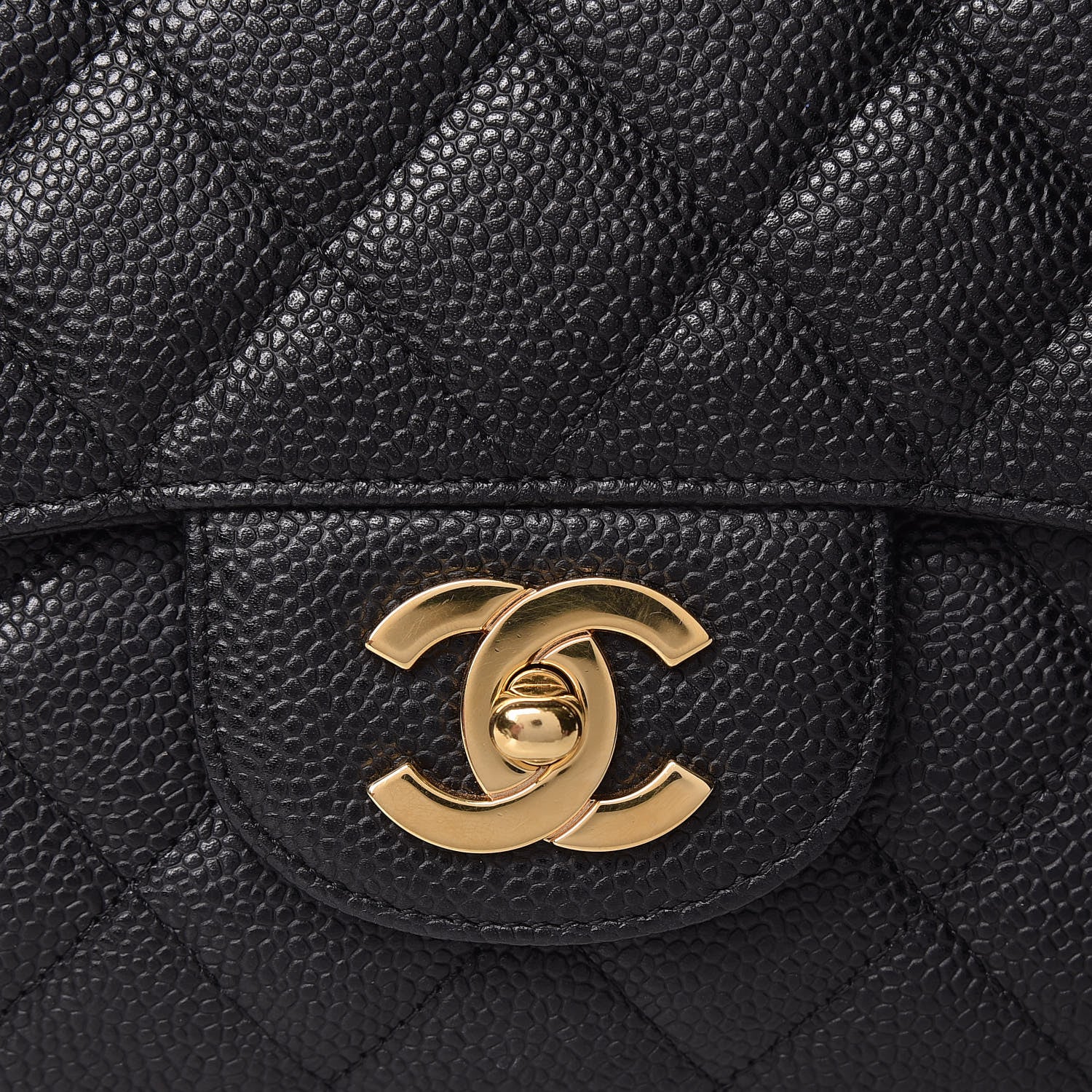 Chanel Caviar Quilted Jumbo Single Flap Black 9 of 12