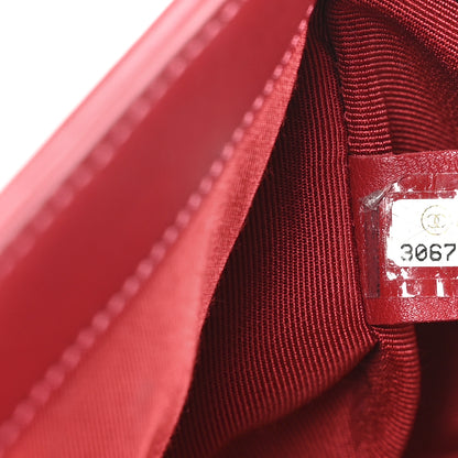 Chanel Calfskin Quilted Small Boy Logo Top Handle Flap Red 7 of 10
