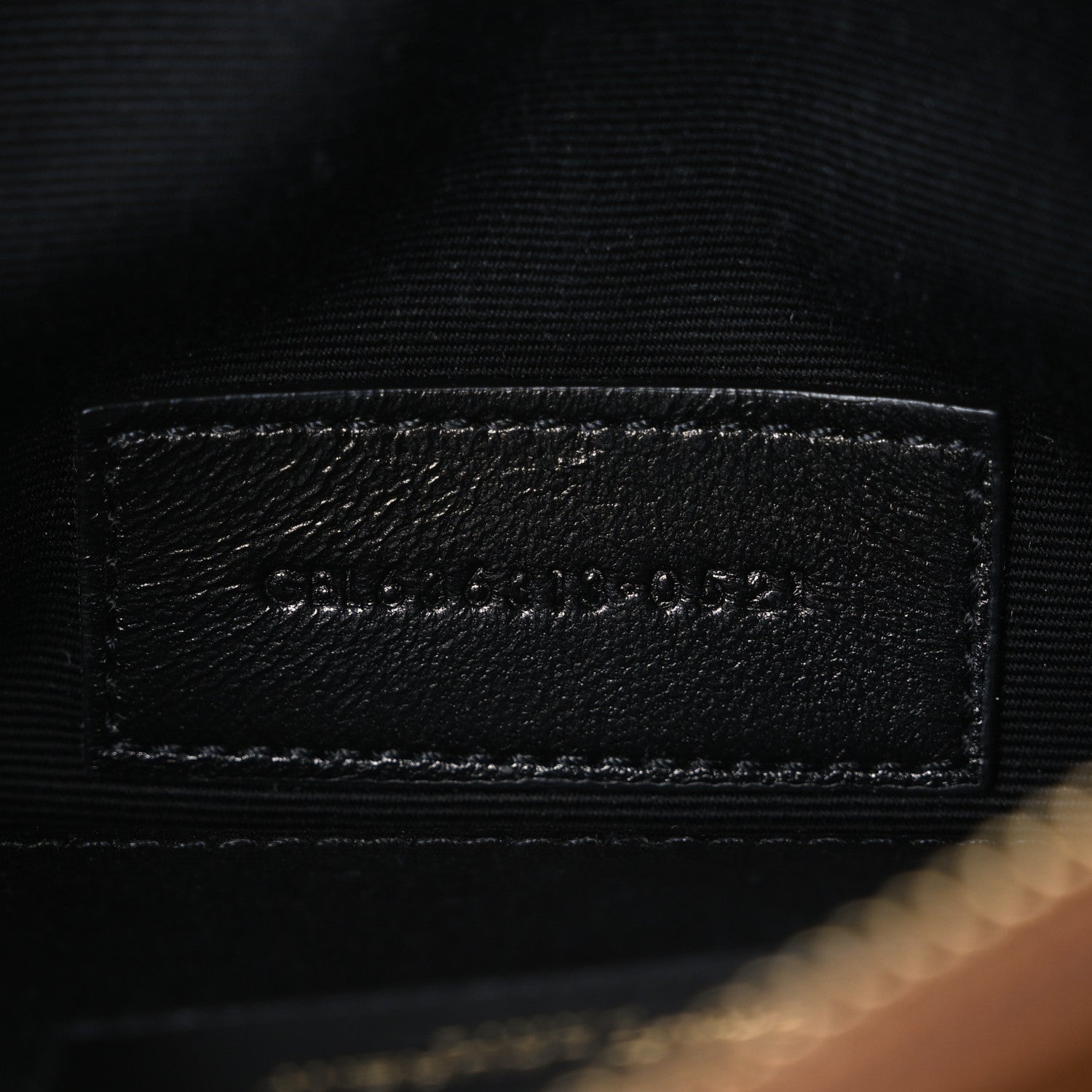 Saint Laurent Grain De Poudre Chevron Monogram Large Bill Pouch Dark Natural 7 of 7