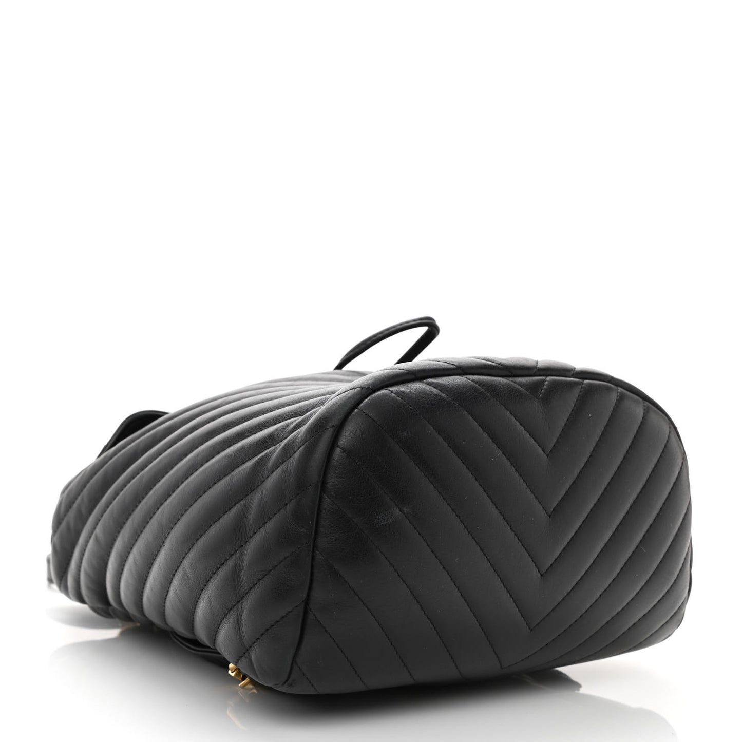 Calfskin Chevron Quilted Small Urban Spirit Backpack Black