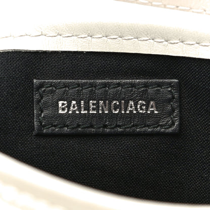 Balenciaga Cotton Canvas Calfskin Navy Cabas XS Natural 5 of 15
