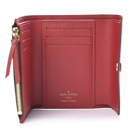 Louis Vuitton Damier Ebene Victorine Wallet Red 5 of 7