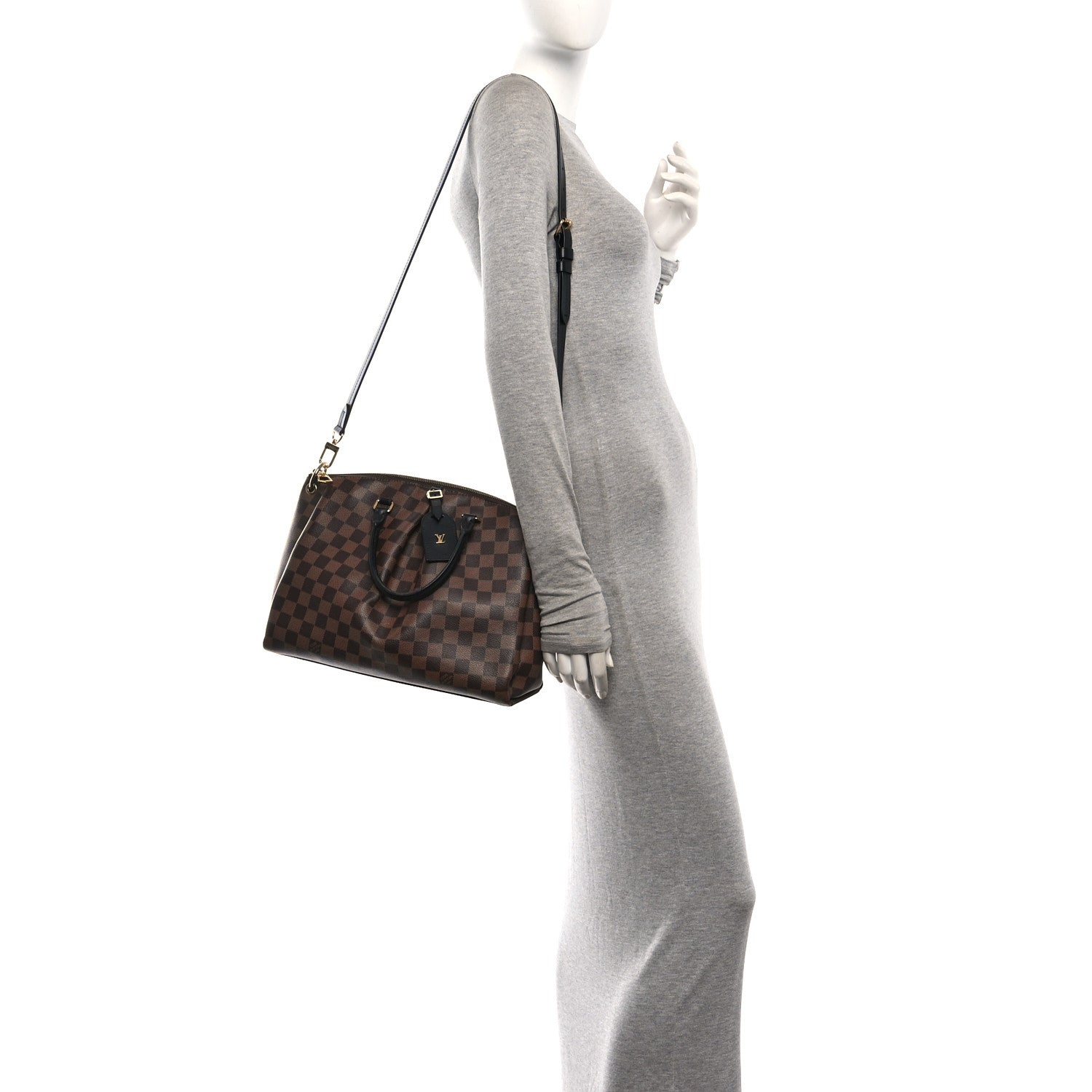 Louis Vuitton Damier Ebene Odeon Tote MM Black 2 of 12