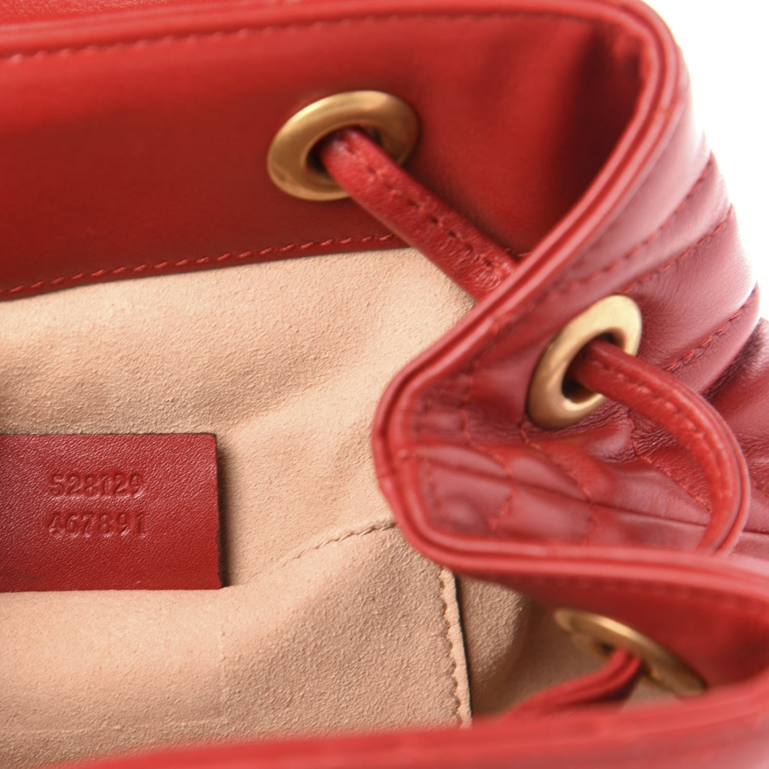 Gucci Calfskin Matelasse GG Marmont Flap Backpack Hibiscus Red 6 of 10