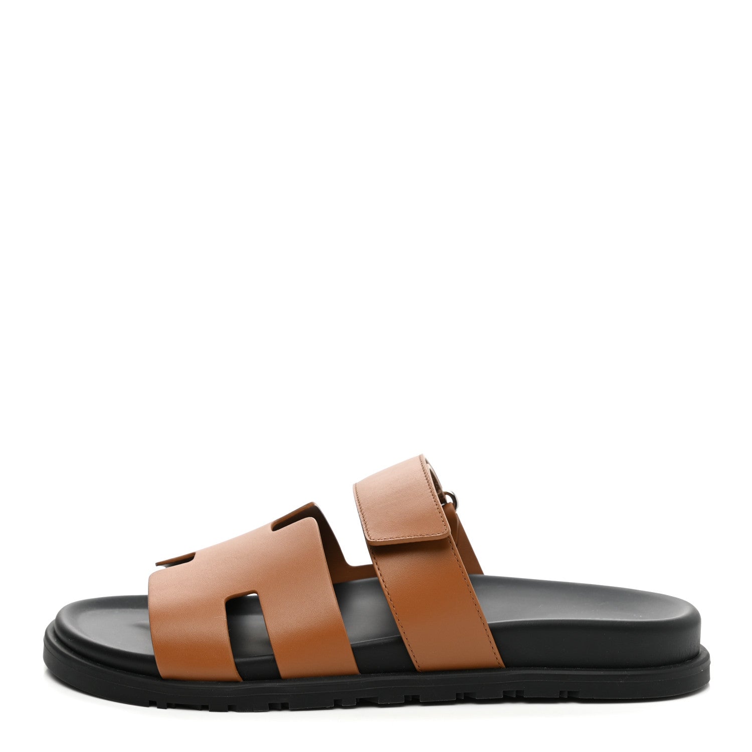 Hermes Calfskin Womens Chypre Sandals 41 Gold 1 of 9