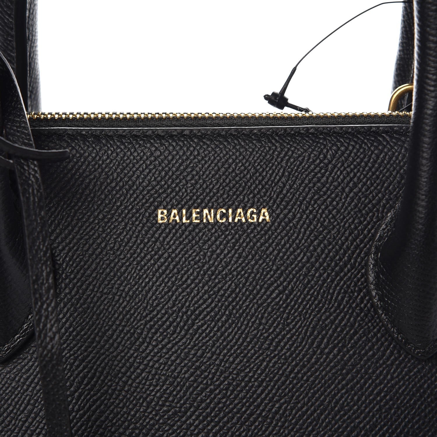 Balenciaga Signature Grained Calfskin Logo S Ville Top Handle Bag Black 7 of 10