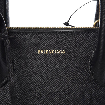 Balenciaga Signature Grained Calfskin Logo S Ville Top Handle Bag Black 7 of 10