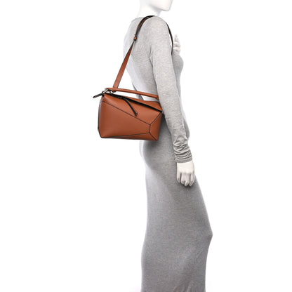 Loewe Calfskin Small Puzzle Edge Bag Tan 2 of 10