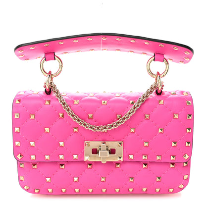 Valentino Garavani Nappa Small Rockstud Spike Shoulder Bag Shadow Pink 1 of 10