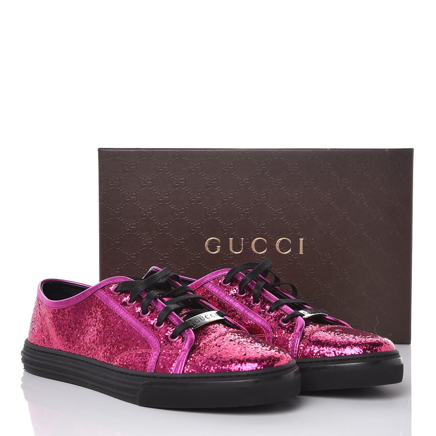 Nappa Glitter Galactica Sneakers 41.5 Fuchsia