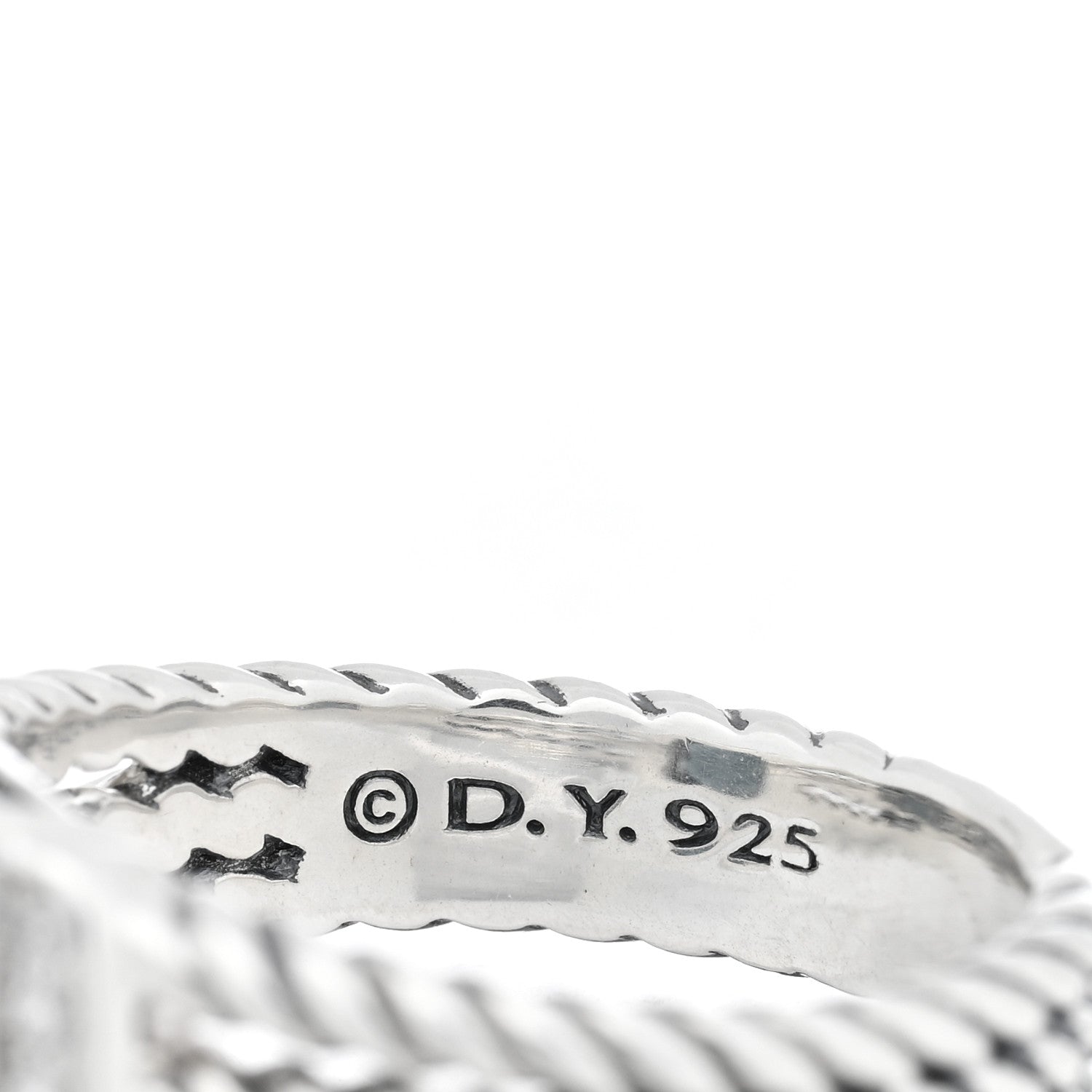 David Yurman Sterling Silver Diamond Hampton Blue Topaz 10mm Petite Wheaton Ring 58 8.5 54 7 4 of 4