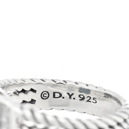 David Yurman Sterling Silver Diamond Hampton Blue Topaz 10mm Petite Wheaton Ring 58 8.5 54 7 4 of 4