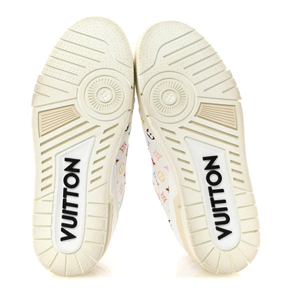Louis Vuitton LV X TM Calfskin Monogram Multicolor Womens LV Trainer Sneakers 38.5 White 6 of 10