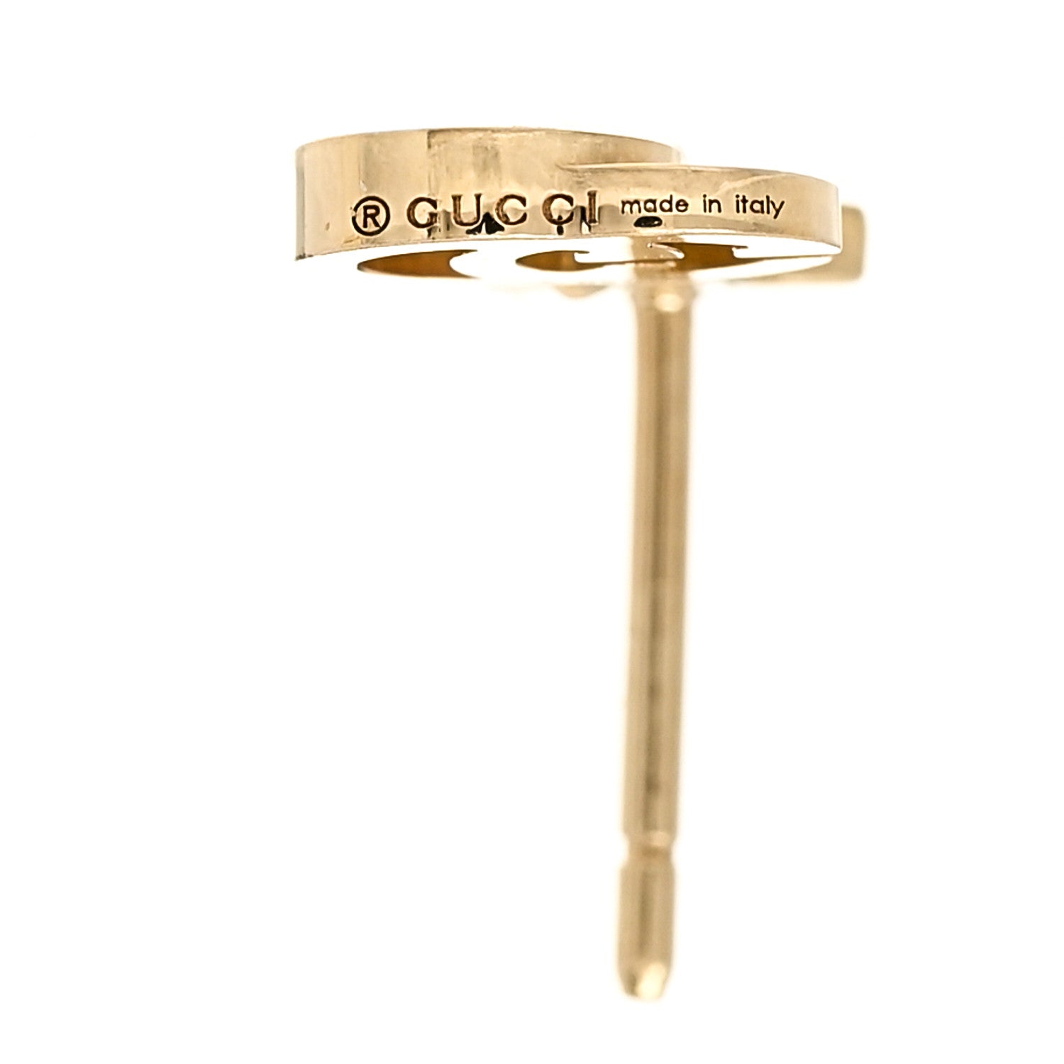 Gucci 18K Yellow Gold GG Running Star Earrings 4 of 4