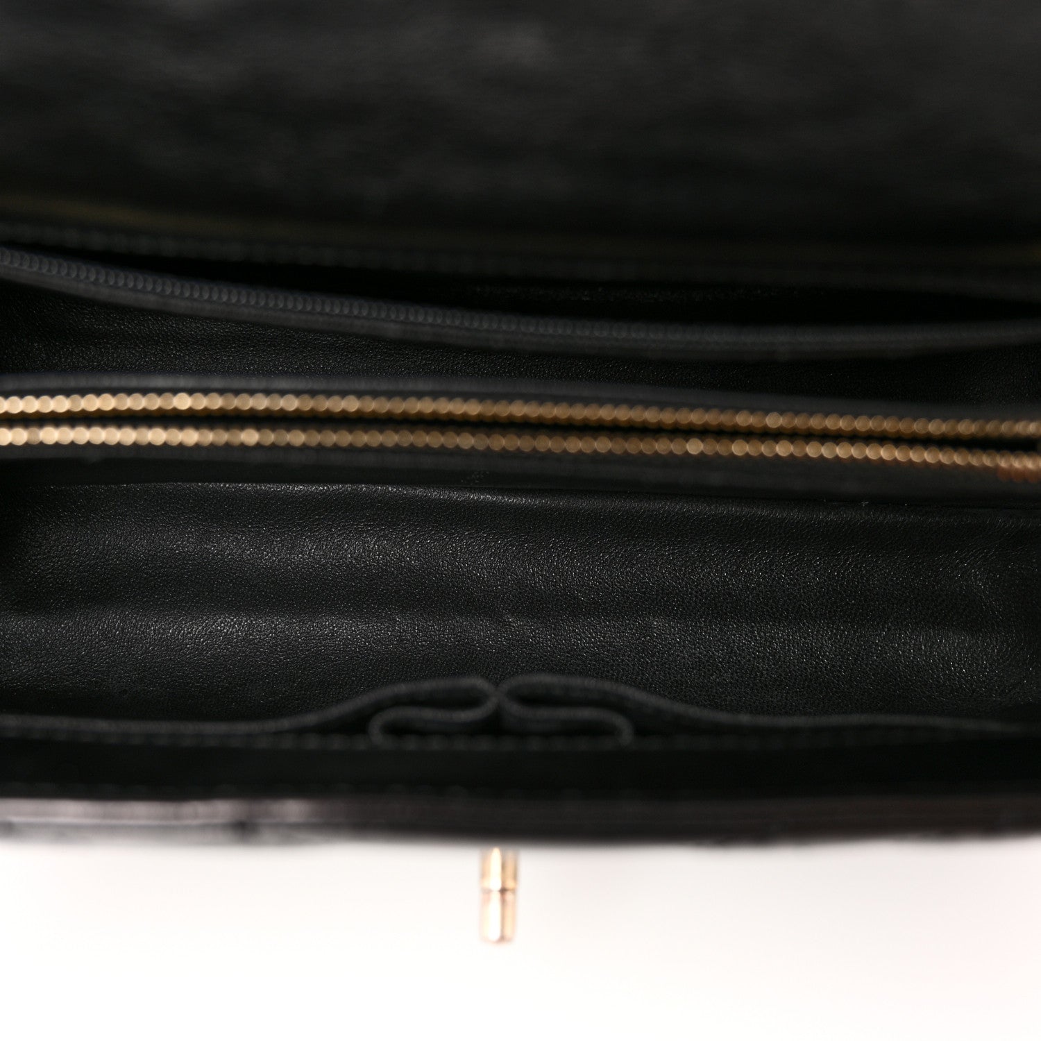 Chanel Calfskin Lizard Chevron Quilted Small Coco Handle Flap Black 5 of 10