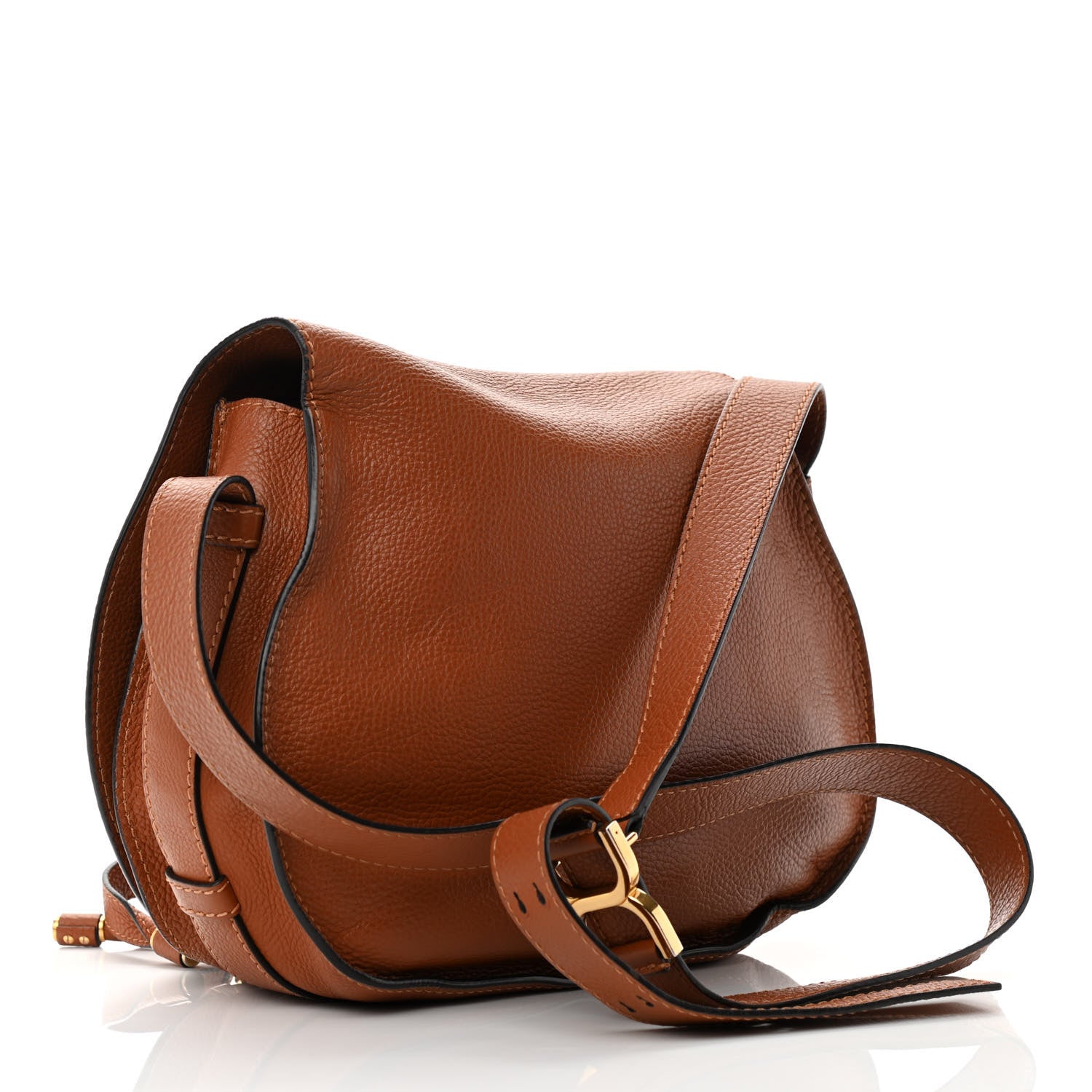 Chloe Calfskin Medium Marcie Round Crossbody Bag Tan 3 of 19