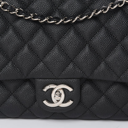 Chanel Caviar Quilted Jumbo Easy Flap Black 8 of 11