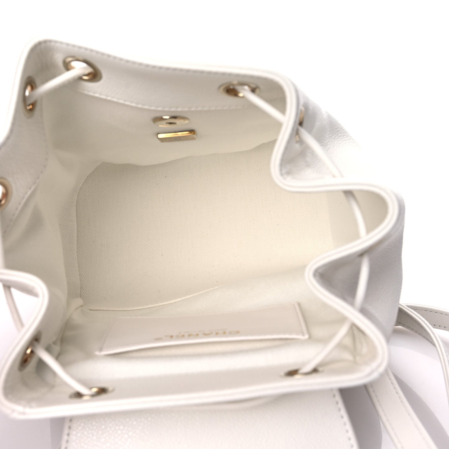 Caviar Quilted Mini Business Affinity Backpack White