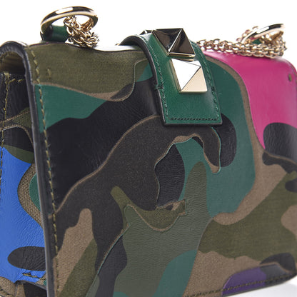 Valentino Garavani Nappa Canvas Camouflage Mini Glam Lock Rockstud Flap Multicolor 7 of 12