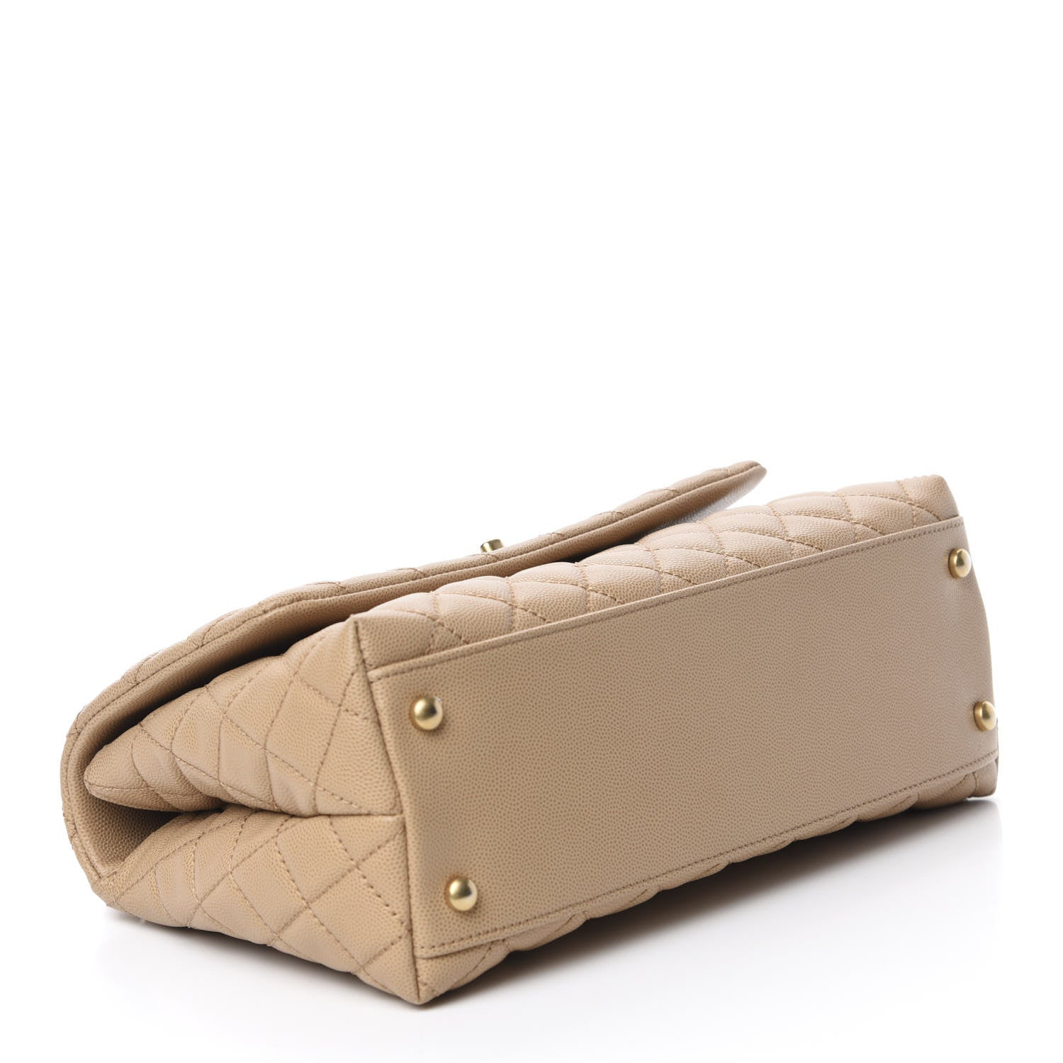 Chanel Caviar Quilted Small Coco Handle Flap Beige 4 of 11