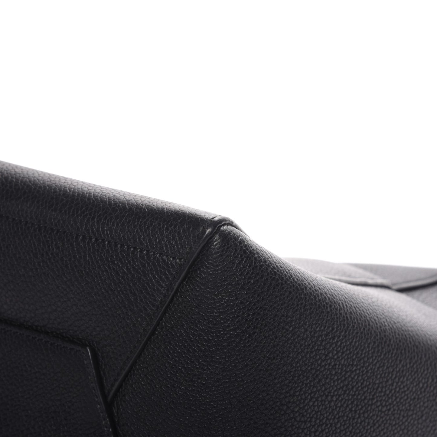 Soft Grained Calfskin Sangle Bucket Bag Black