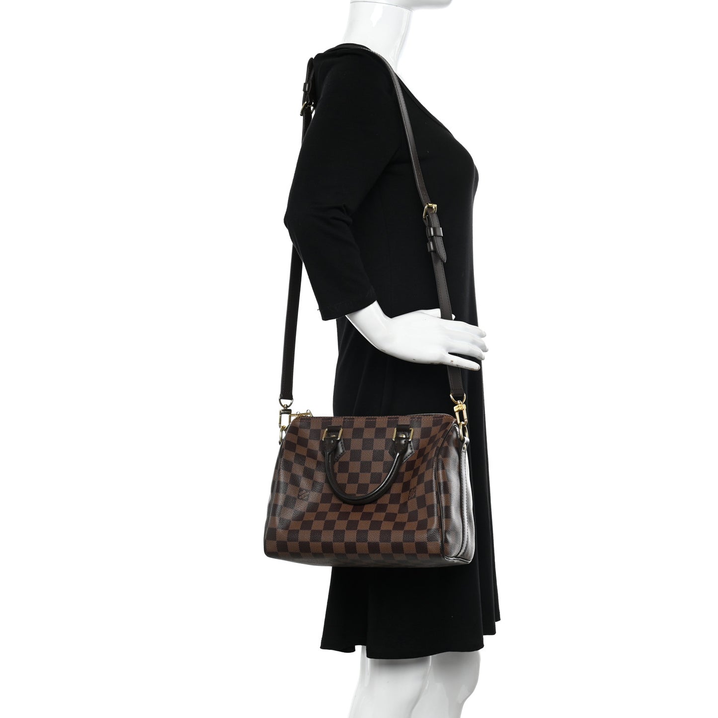 Damier Ebene Speedy Bandouliere 25